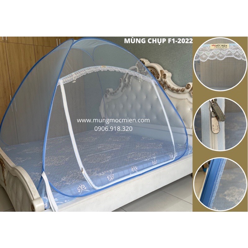 Màn chụp , mùng chụp tự bung đỉnh tù cao cấp mộc miên