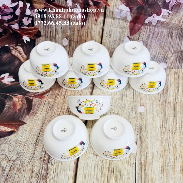 [HCM]bộ 10 chén sứ cao cấp - bộ 10 chén sứ