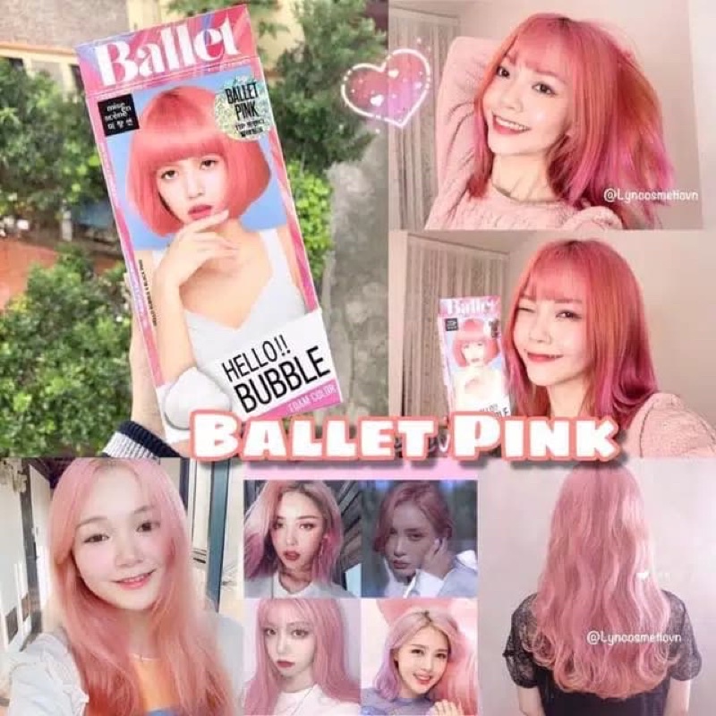 Bọt Nhuộm Tóc Hello Bubble Black Pink