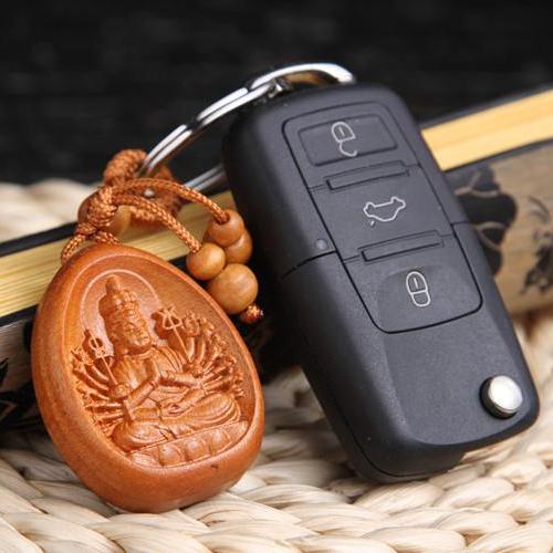 Móc Khóa Gỗ Thủ Công Khắc Hình Các Đức Phật