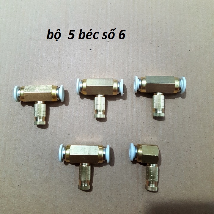 combo 5 béc phun sương làm mát bằng đồng số 1,2,3,5,6,8 tuỳ chọn khi đặt hàng - béc phun sương bằng đồng