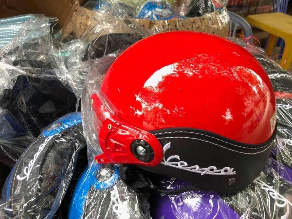 mu non bao hiem, mũ bảo hiểm Vespa siêu chắc chắn có kính chắn nắng