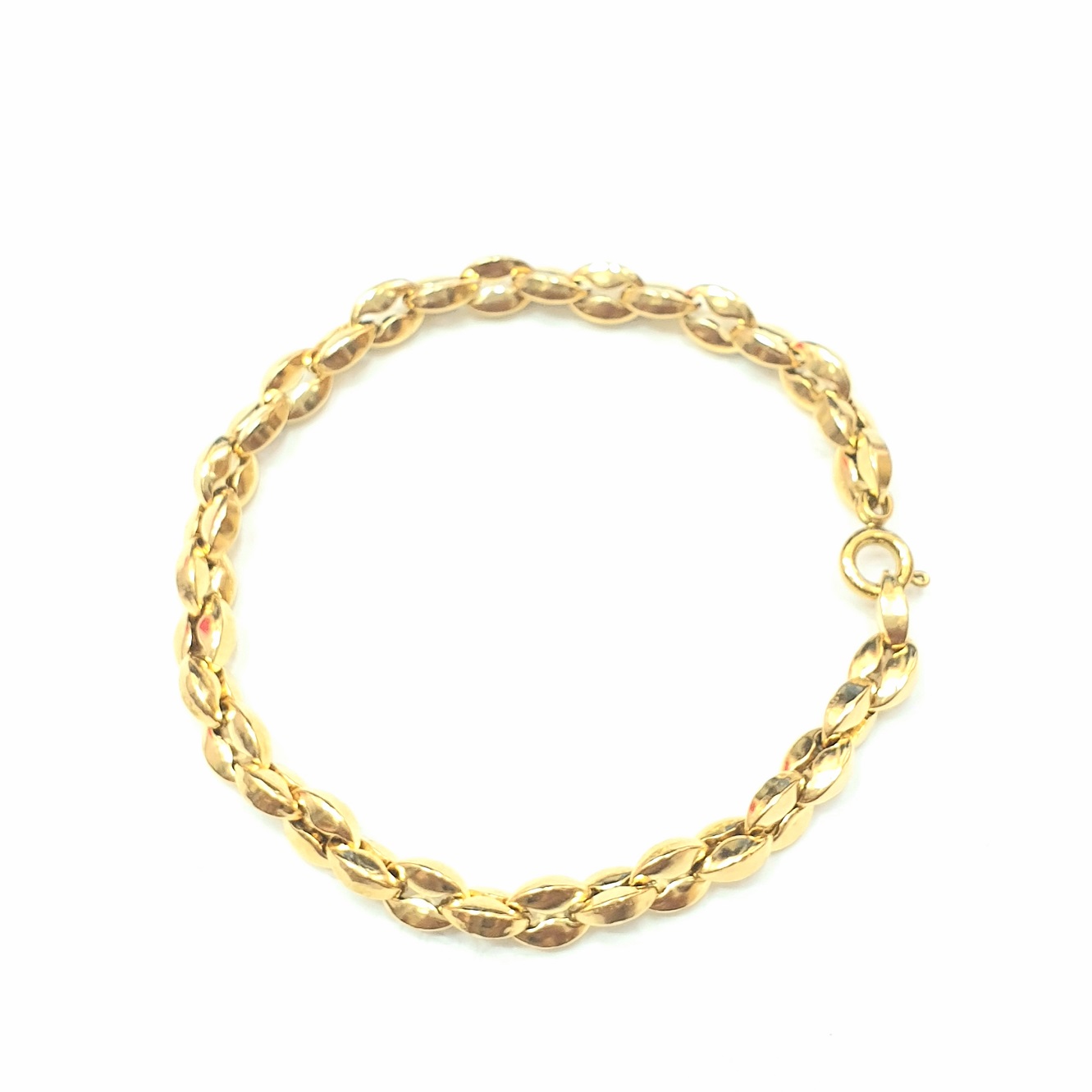 (Containing the appearance of long-lasting) titanium gold premium 5mm gourd chain bracelet-nano washing and comfortable bath