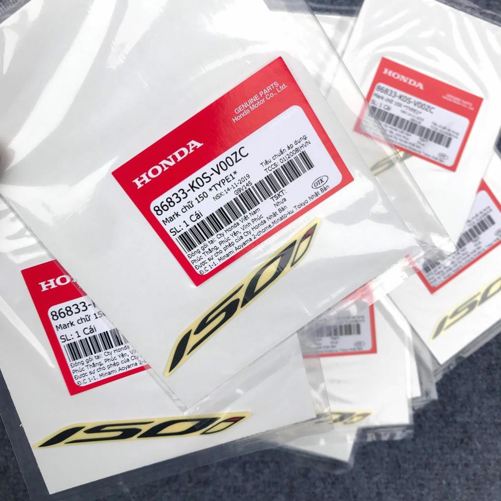 Tem Chữ 150I Honda Sh Chính Hãng Cho Các Đời Sh Từ 2013 Tới Sh 2020; 2021 ( Giá 1 Đôi) ★ 🏍