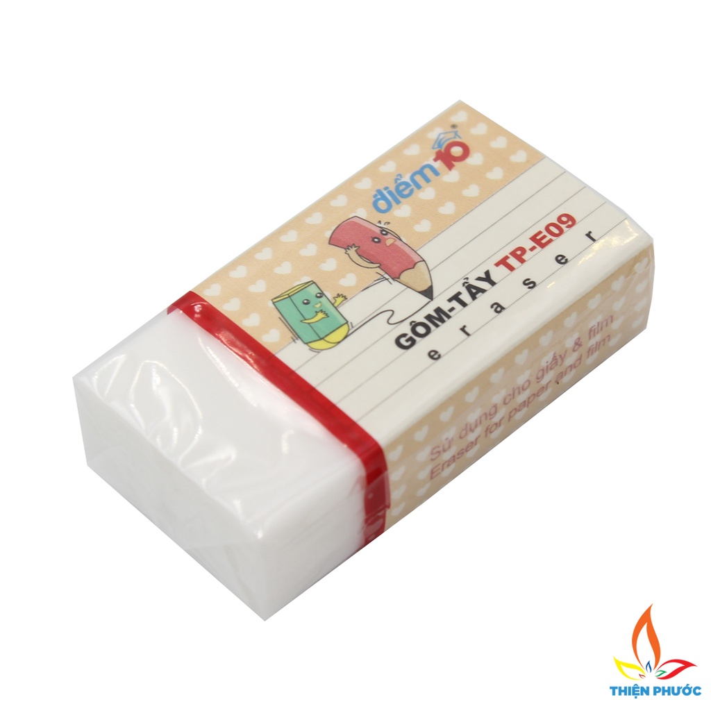 Gôm tẩy bút chì Thiên Long điểm 10 TP-E09 THIỆN PHƯỚC