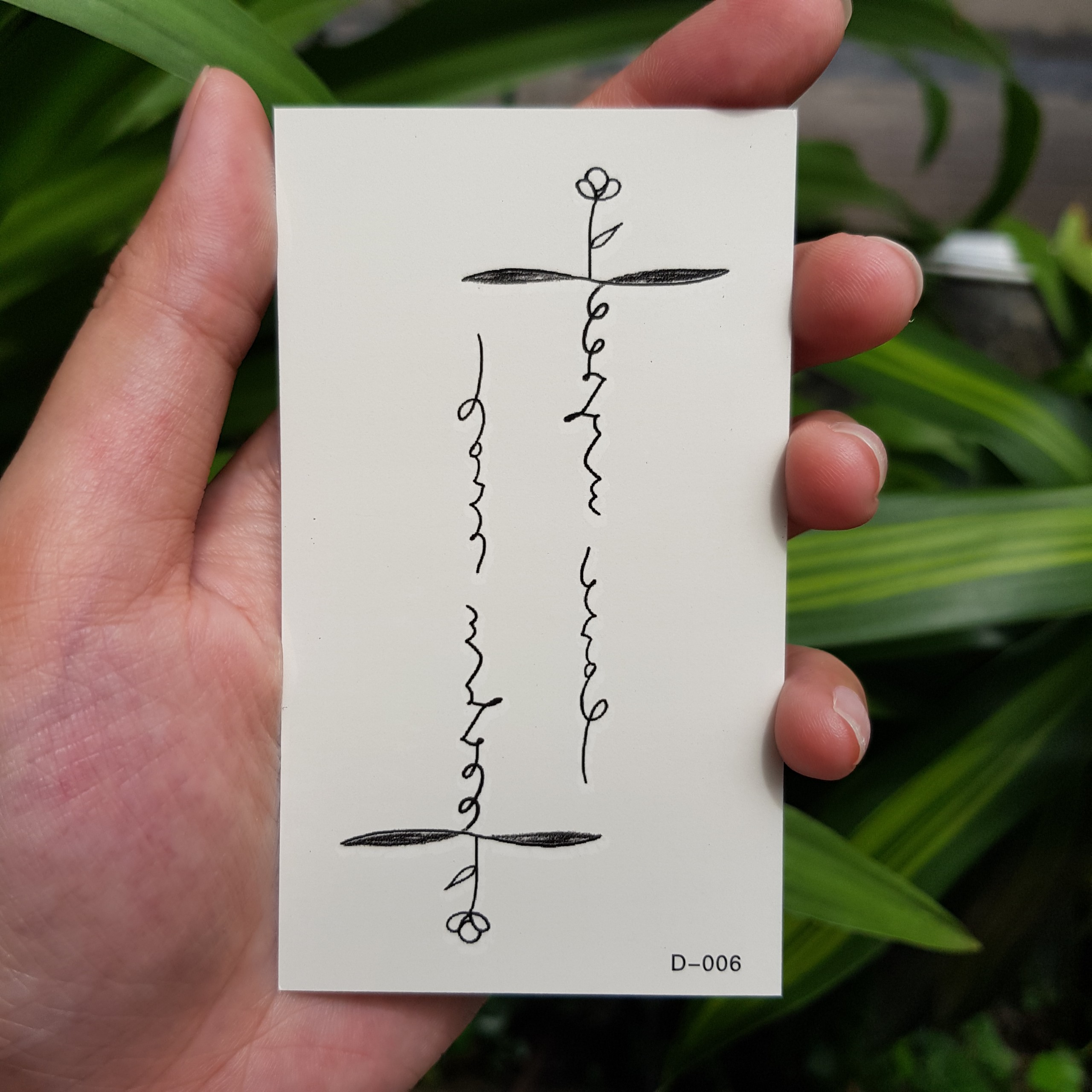 Hình dán chữ ký hoa d06