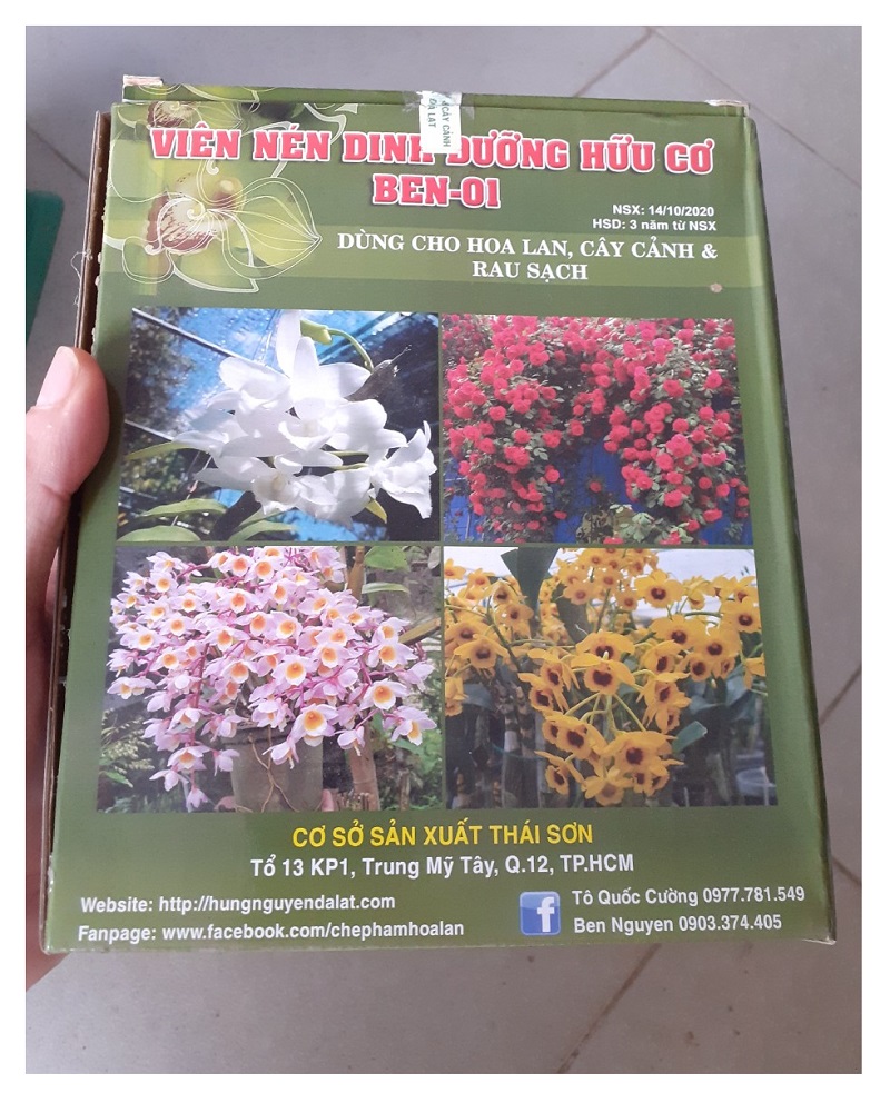 Ben 01 - Hùng Nguyễn - Viên nén dinh dưỡng hữu cơ - Trọng lượng 1kg