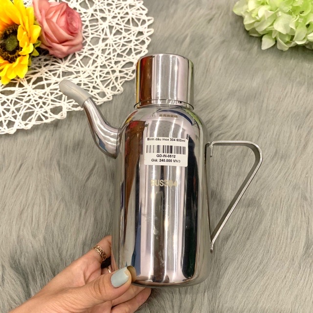 Bình đựng dầu/nước chấm inox 304 600ml