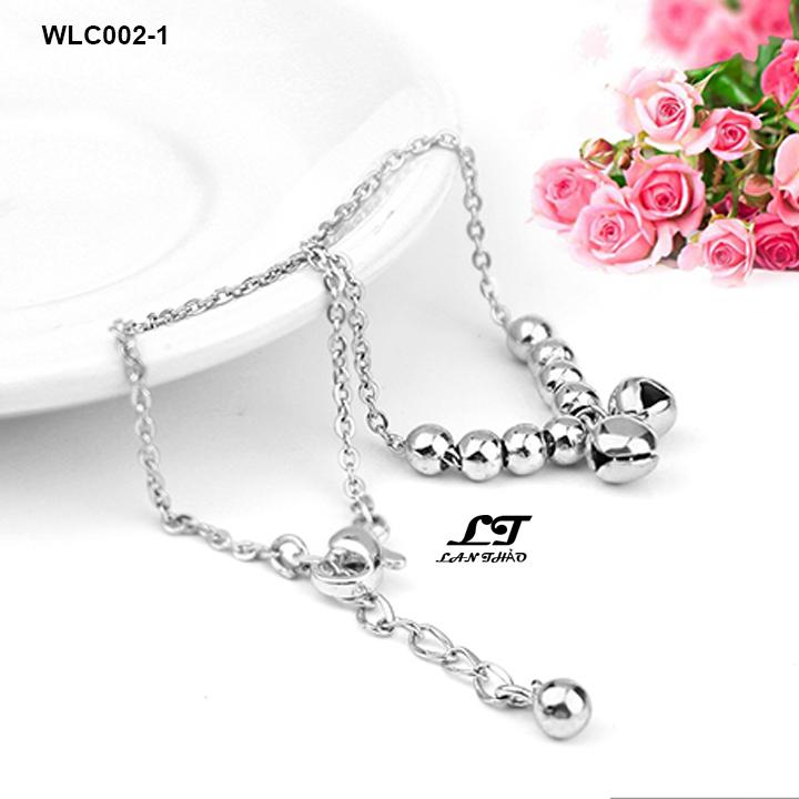 Lắc chân nữ 2 quả chuông leng keng WLC002T (trắng)