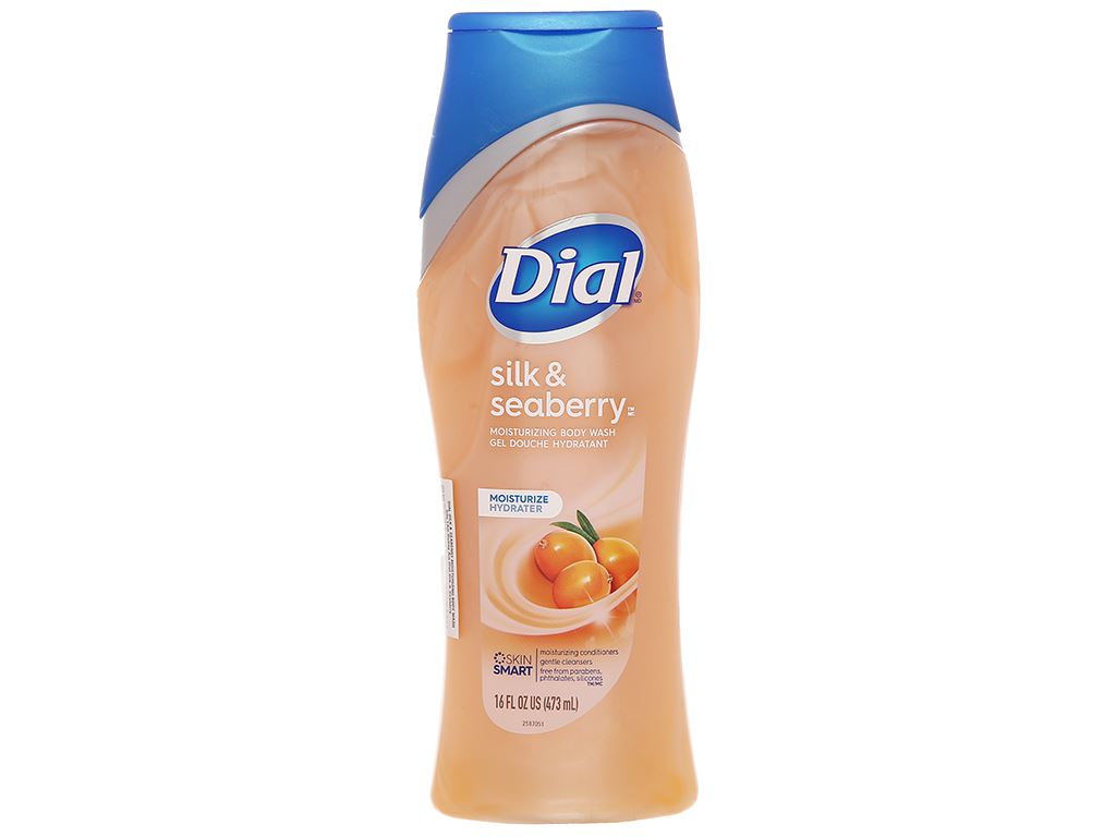 Dial Silk & Seaberry Body wash moisturizing shower gel 473ml - Bottle