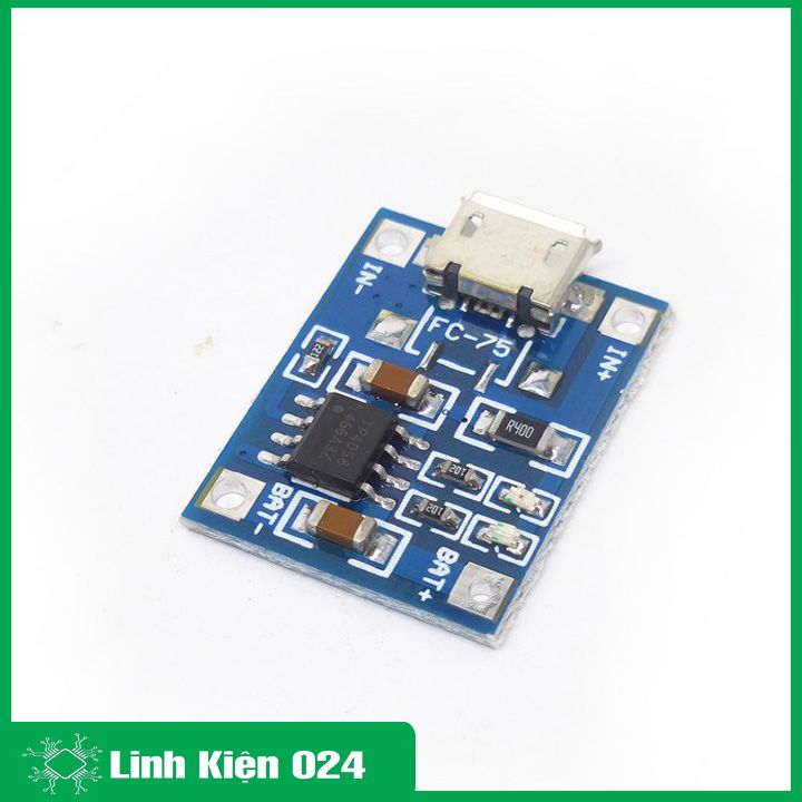 Module sạc pin TP4056 1A micro USB V1
