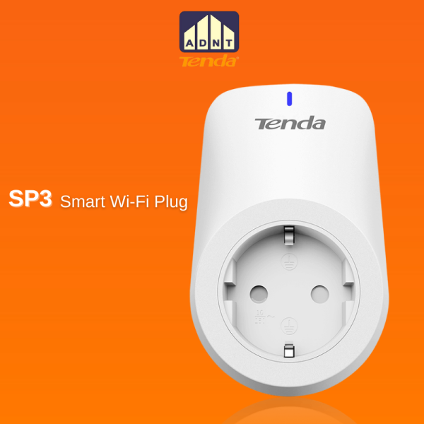 Ổ cắm wifi thông minh bật tắt thiết bị điện từ xa hỗ trợ giọng nói SP3 Tenda chính hãng
