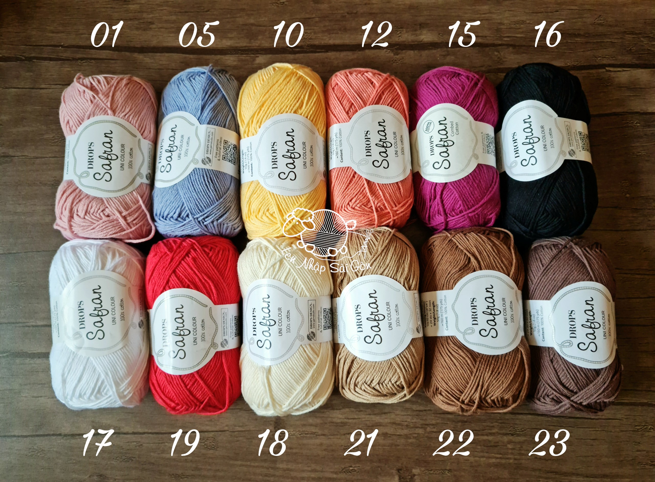 Sợi Xuân Hè Cotton Drops SAFRAN (Châu Âu) @lennhapsaigon