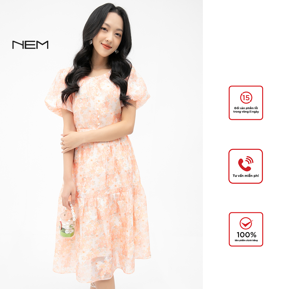Đầm tay bồng thiết kế nem fashion d05752