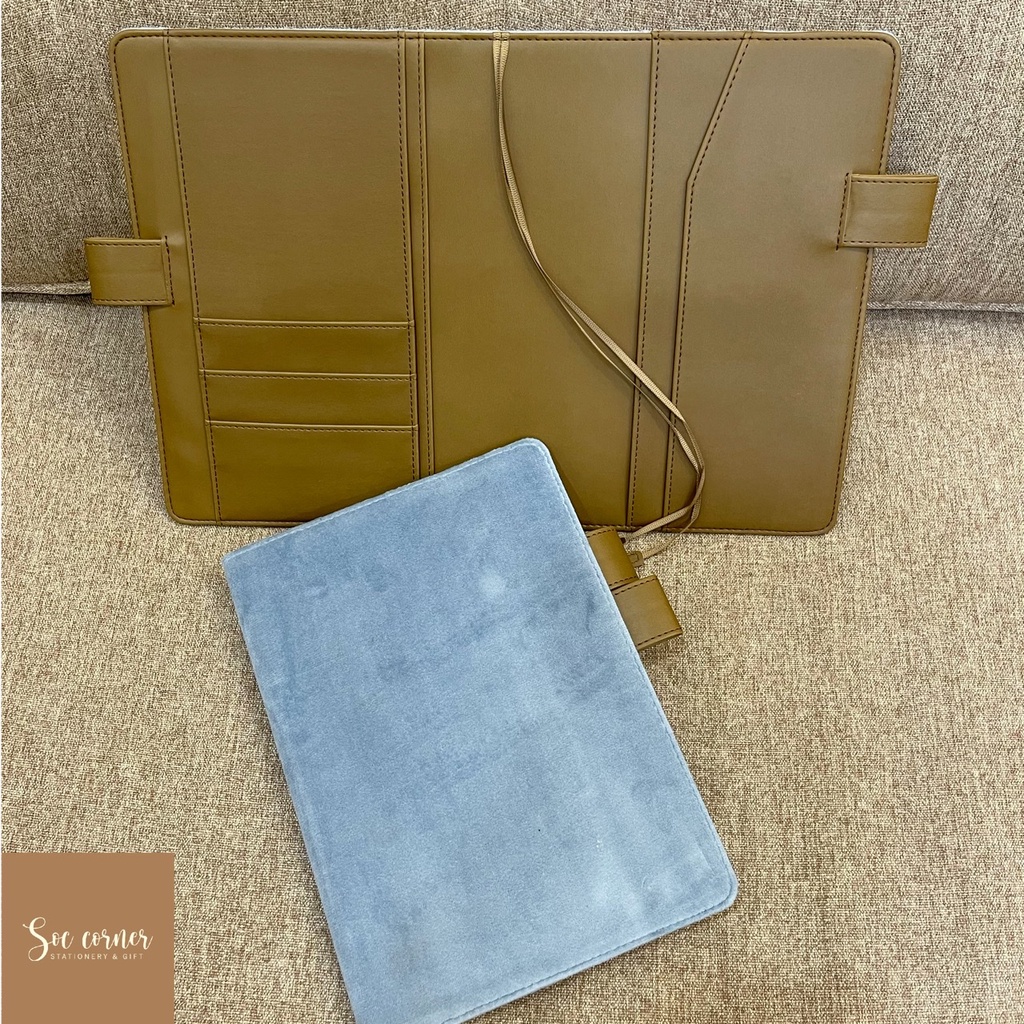Bìa sổ Notebook / Note For size A5 bằng Nhung và da PU