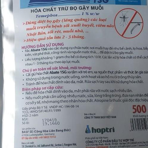 THUỐC DIỆT LĂNG QUĂNG ABATE(CHLB ĐỨC) GÓI 500gam
