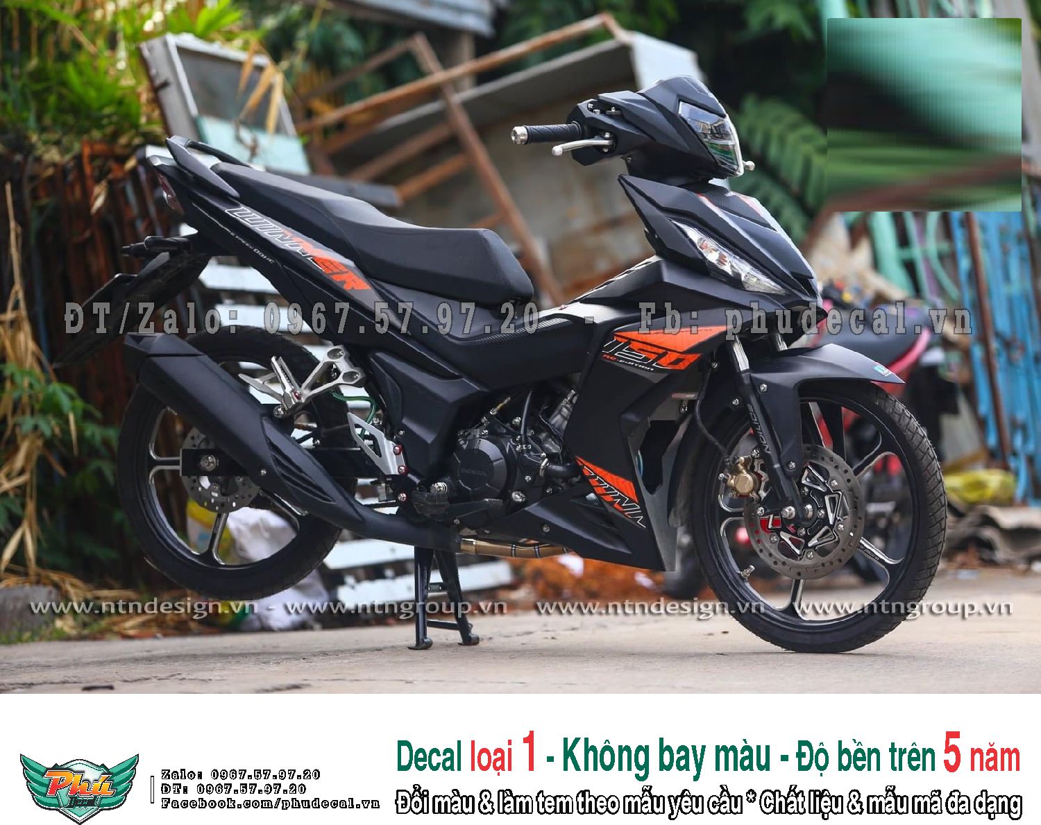Tem rời Winner Rs Cam đen nhám (a)