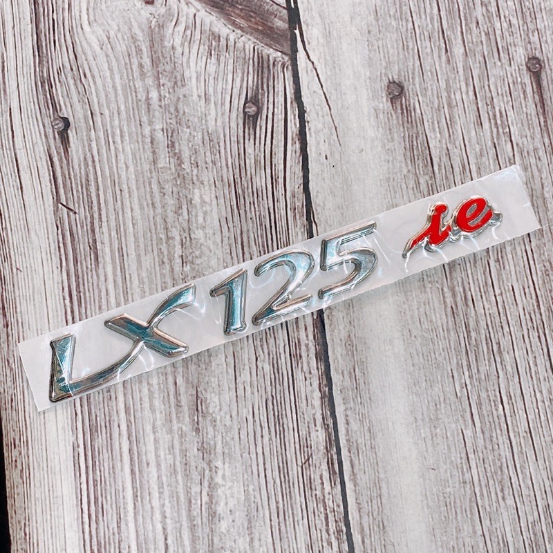 Tem nổi dán xe Vespa Lx125 ie đỏ