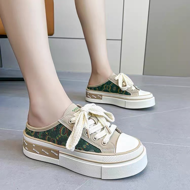 (2 MÀU) Giày sục nữ OO cao cấp vải siêu đẹp