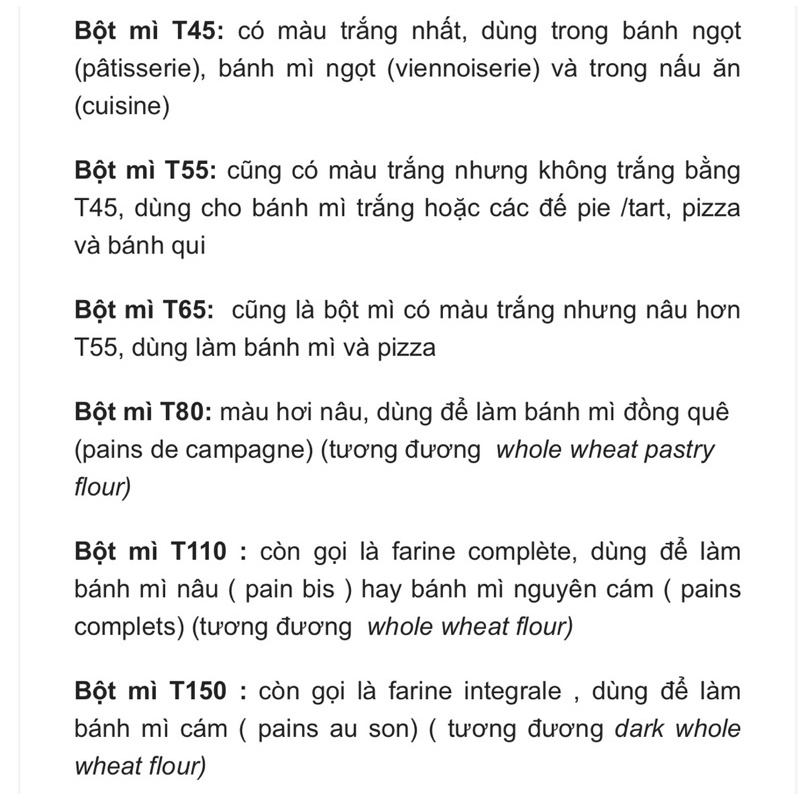 Bột mì hữu cơ T55/T65/T150 Markal 1kg