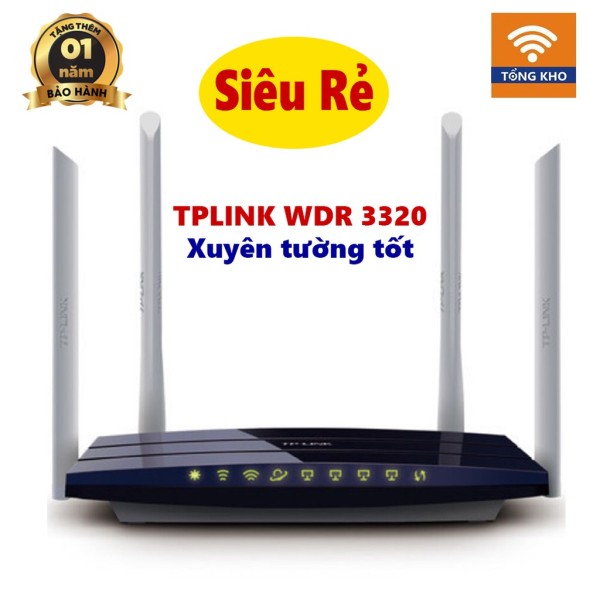 Bảng giá Bộ phát wifi 4 Râu TP Link WDR3320 Xuyên Tường - 2 Băng Tần Phong Vũ