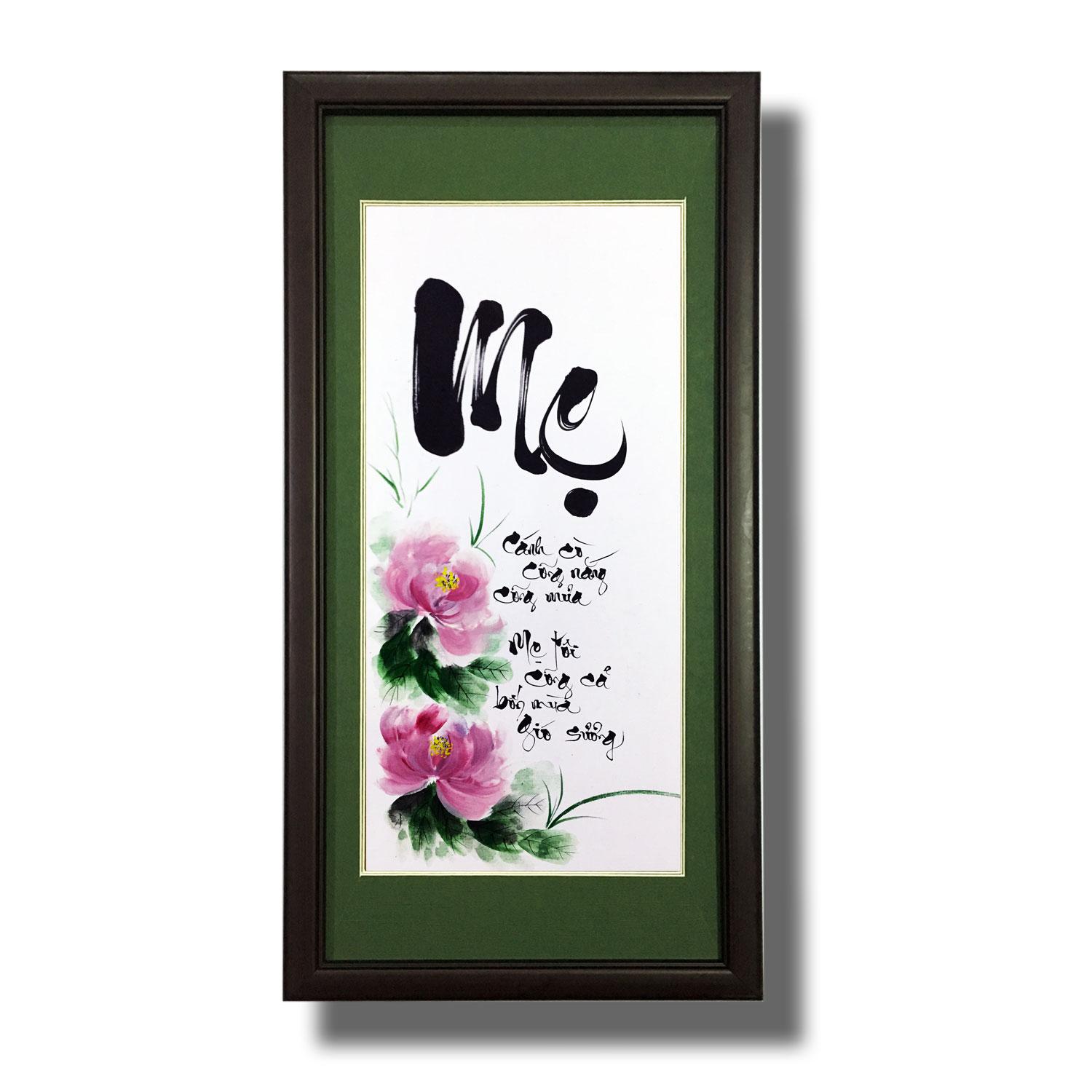 Tranh thư pháp VIẾT TAY - CHỮ MẸ 01