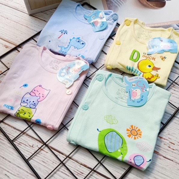 Chất đẹp Áo Sơ Sinh Bác Sĩ Tay Ngắn Màu Tay Dài Jou Vải Cotton 100% Mịn Mát _Loại Jou màu