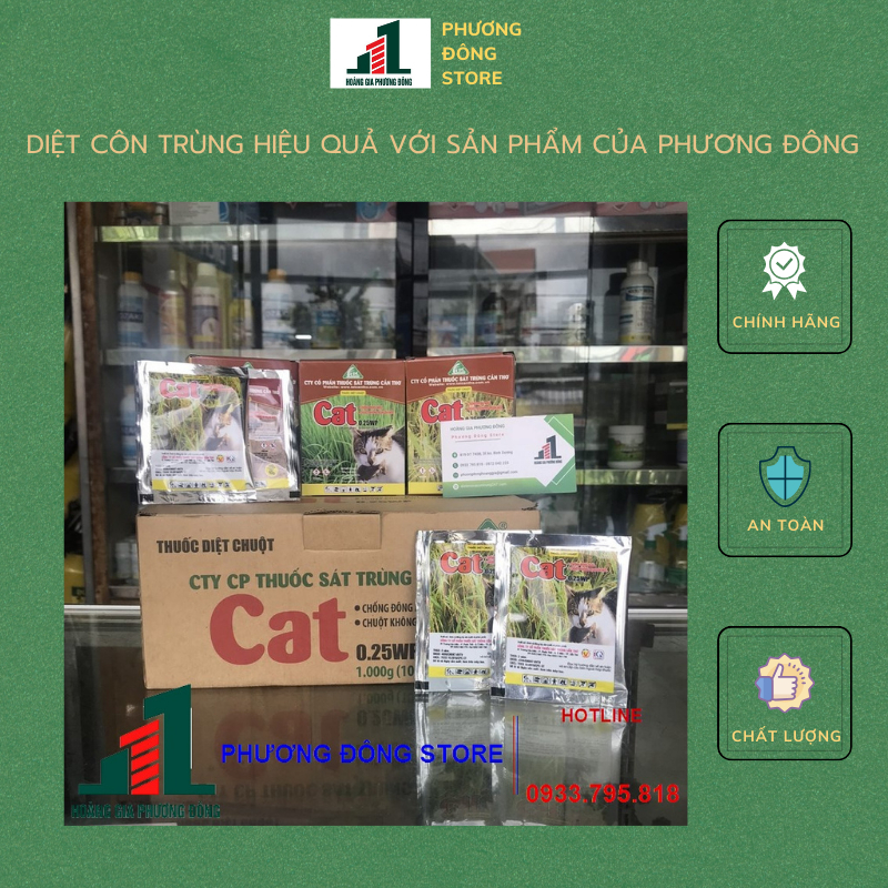 Thuốc diệt chuột dạng bột cat 0.25wp - gói 10g