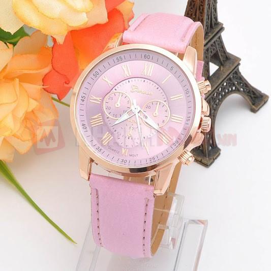 Đồng Hồ Nữ AH575 Geneva Dây Da Thời Trang