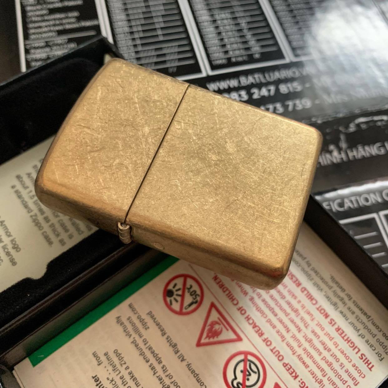 Bật lửa Zippo 28496 - Zippo Armor Tumbled Brass