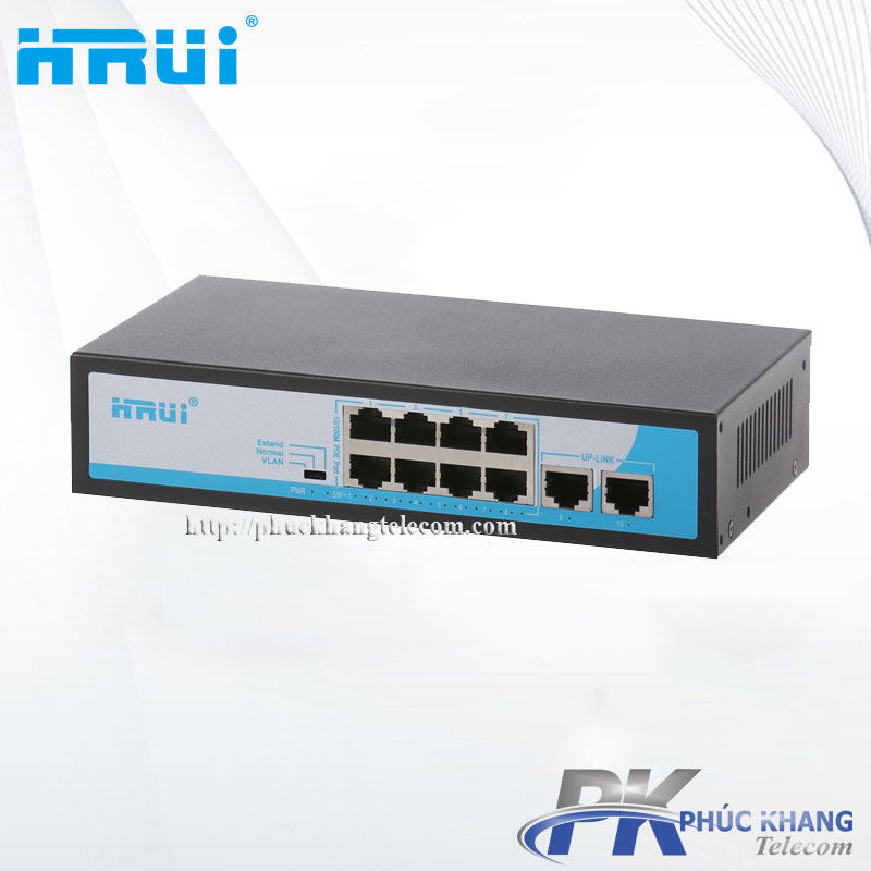 Switch POE Hrui 8 Port HR901-AF-82N