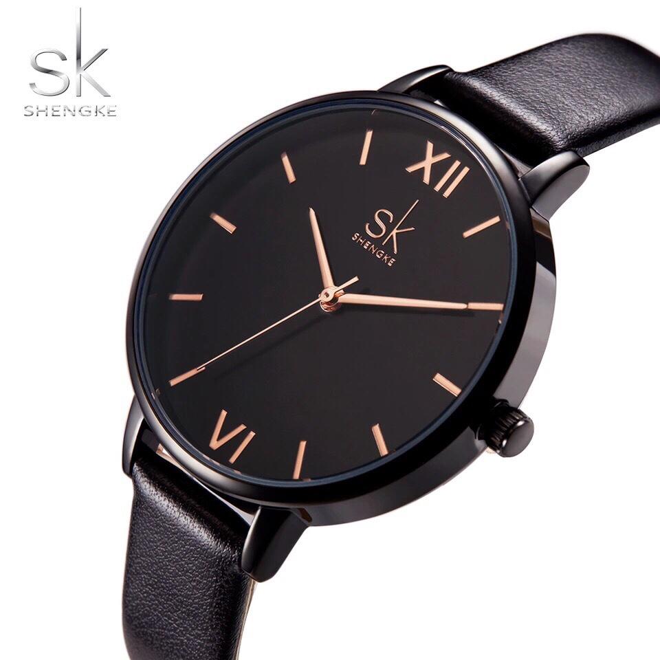 Đồng hồ nữ Shengke UK K0039L dây da