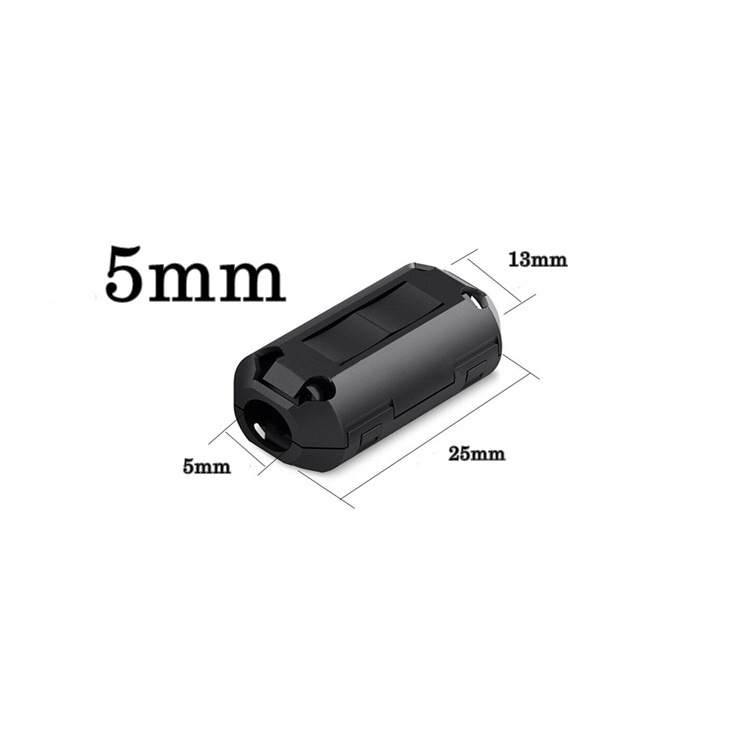 Set 5 cục chống nhiễu, kẹp khử từ 5mm cho dây cáp