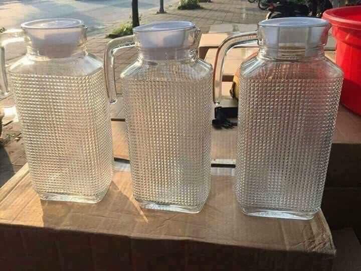 Combo 2 Bình đựng nước thủy tinh 1.8 lít