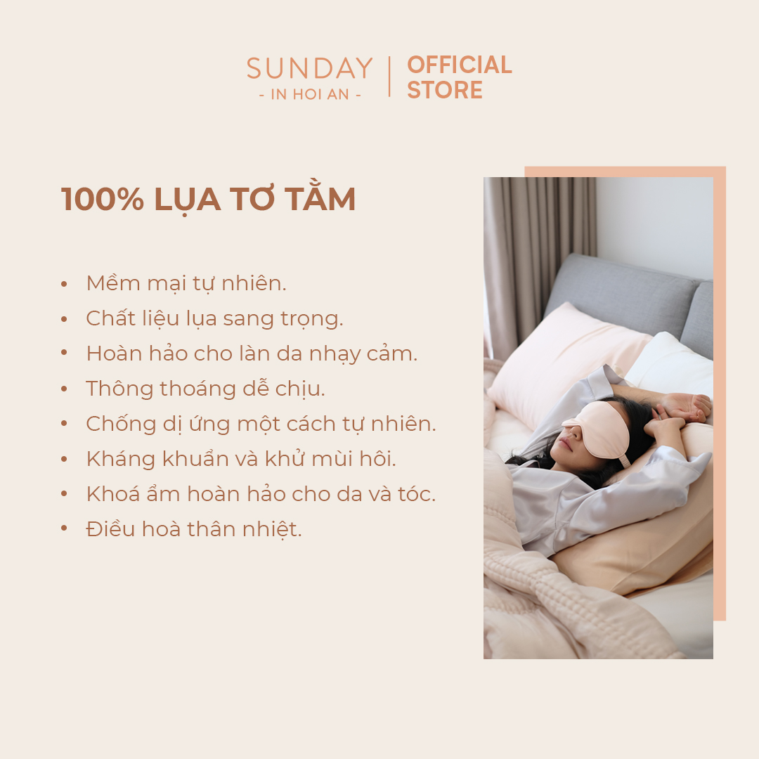 Bịt Mắt Ngủ Lụa Tơ Tằm 100% Cao Cấp Ngăn Ngừa Nếp Nhăn Mắt