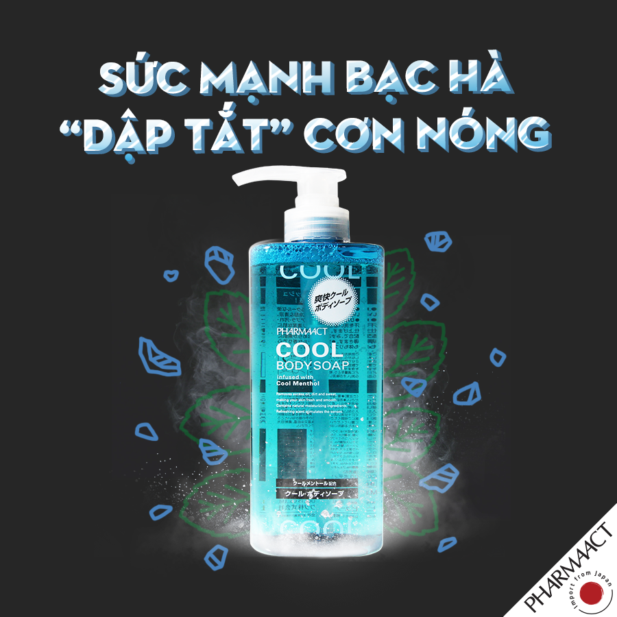 COMBO 02 chai Sữa tắm PharmaAct Cool Body Soap (550ml)