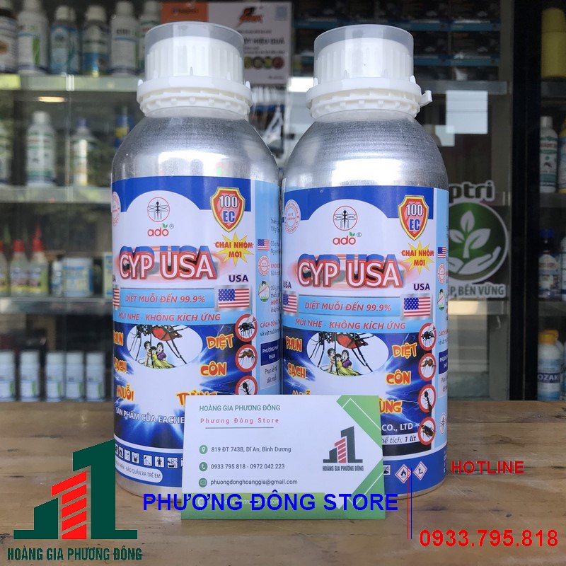 Thuốc diệt muỗi giá rẻ CYP USA 100EC (chai nhôm, 1 lít)