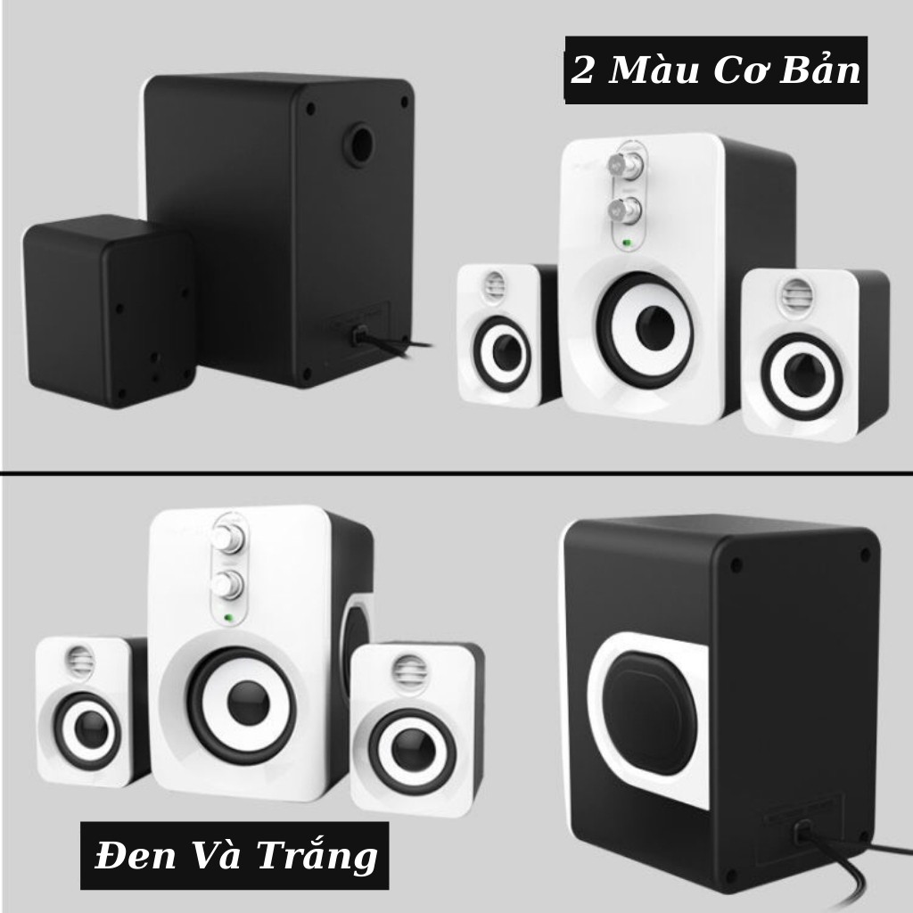 Loa Nghe nhạc cho máy tính, điện thoại, tivi bass siêu khỏe FT10 / Loa LED 1046 Loa Cắm Nguồn USB - Loa Có LED - BH 12 tháng 1 đổi 1