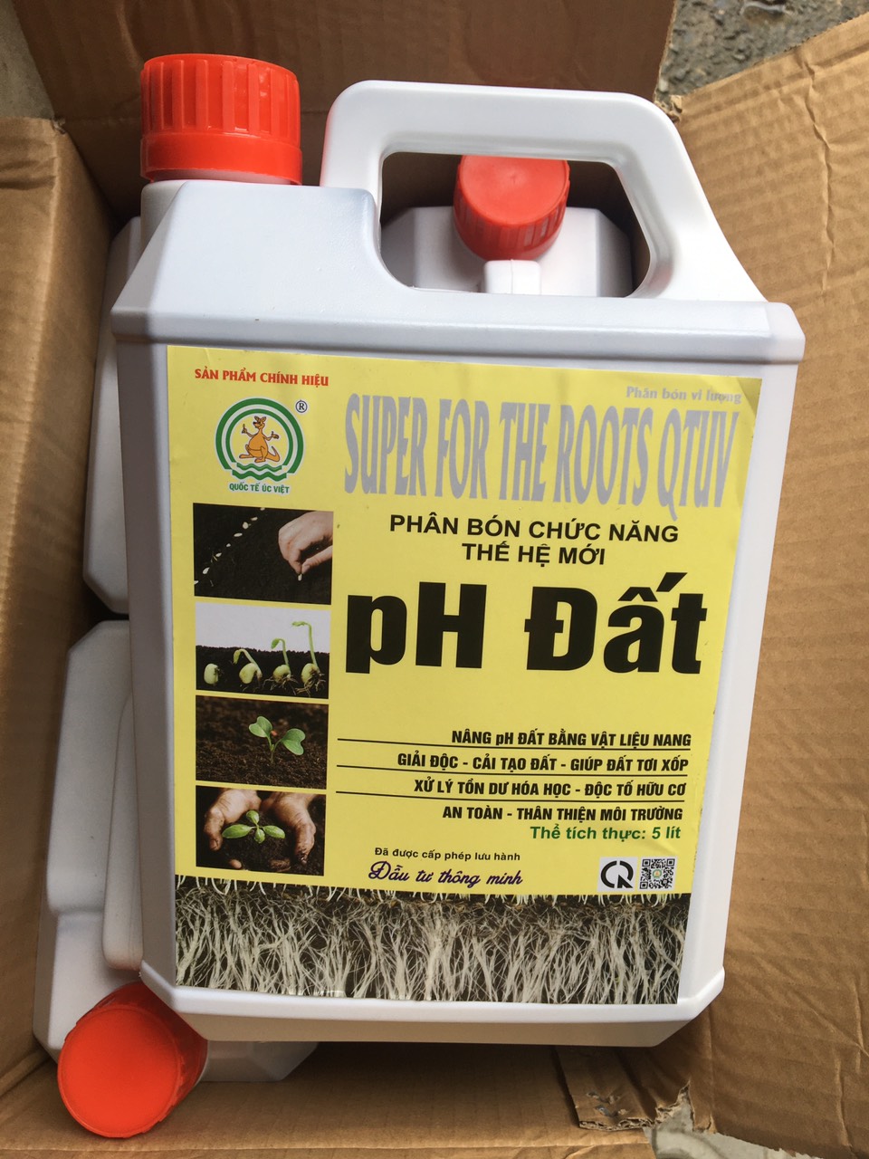 pH Đất – Can 5 lít- Phân bón thế hệ mới - cải tạo đất - khử chua, hạ phèn, thay thế vôi