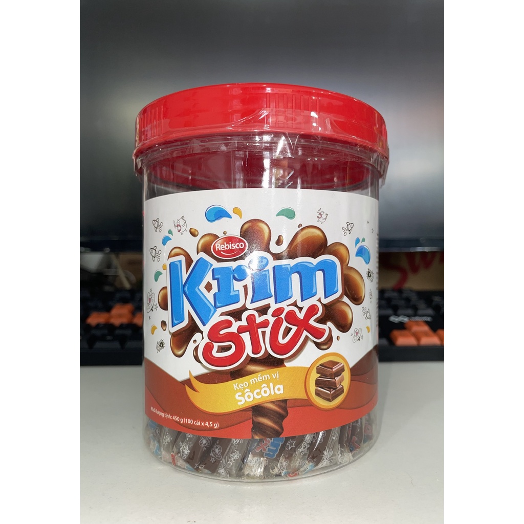 Kẹo Mềm Krim Stix Vị Sôcôla Chocolate (Hộp 100 cái x 4.3g)