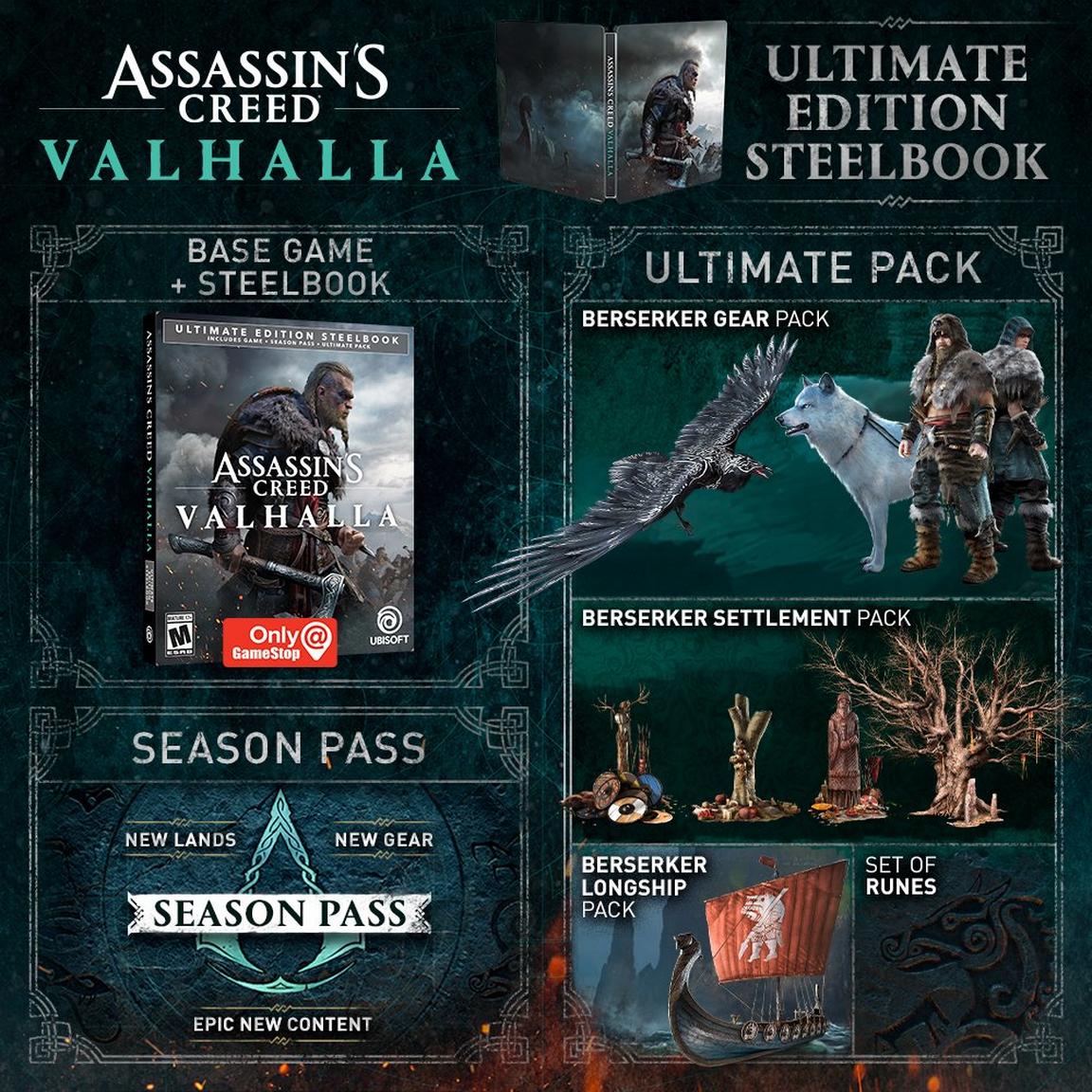 [US] Đĩa game Assassin Creed Valhalla Ultimate Steelbook Edition - PS4
