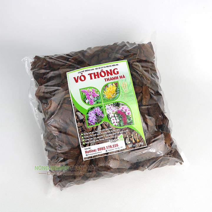 Vỏ thông trồng lan kích thước 1x2cm