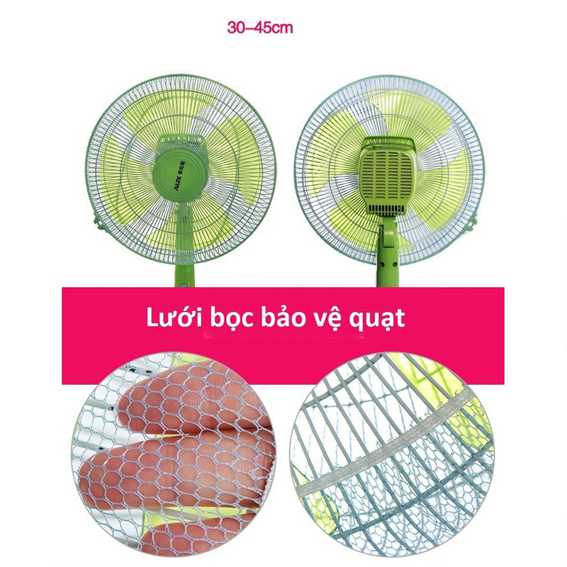 Lưới bọc quạt an toàn cho bé size 30x40cm