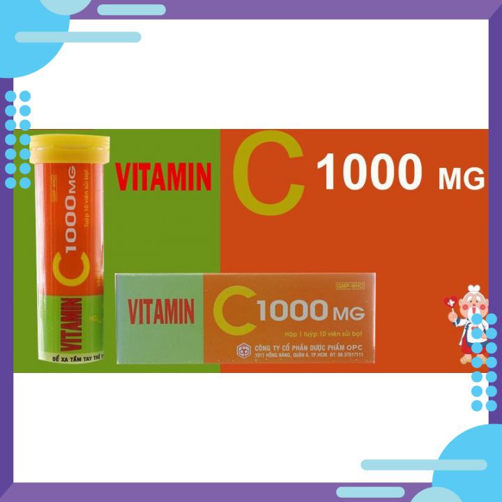 VITAMIN C1000mg OPC - 1 LỐC (10 TUÝP 10 VIÊN)
