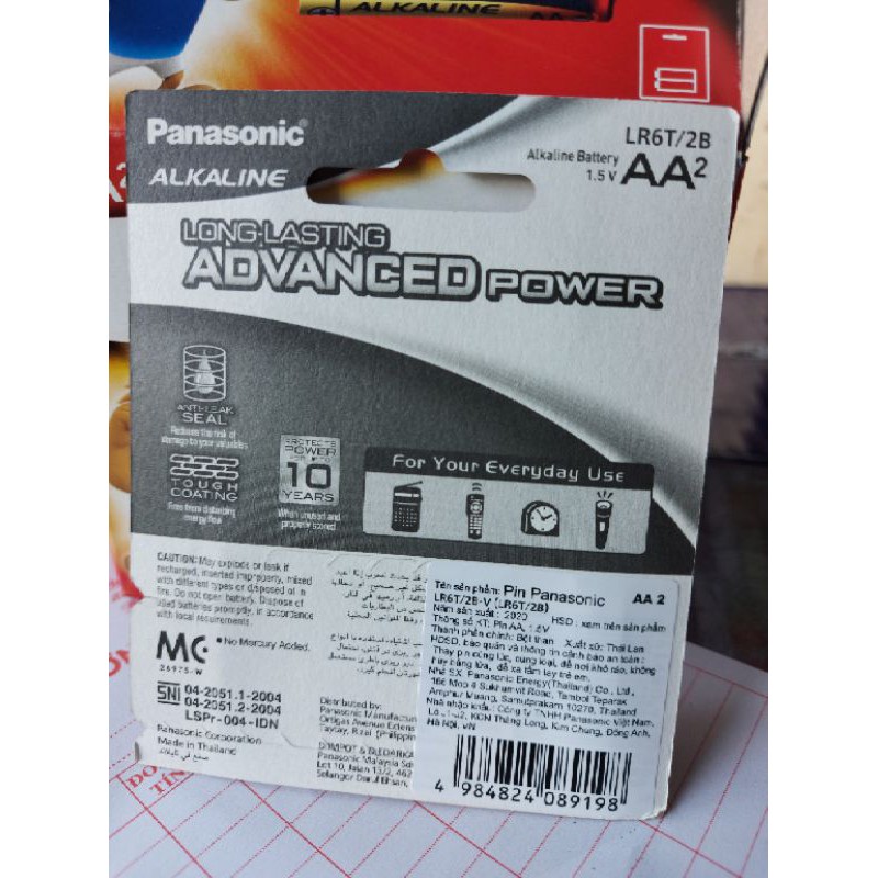 Pin Panasonic Aa2 hàng chuẩn