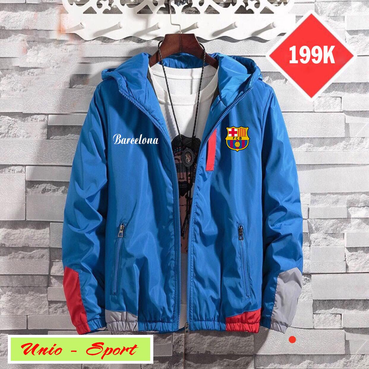 Áo khoác gió CLB Barca đủ màu