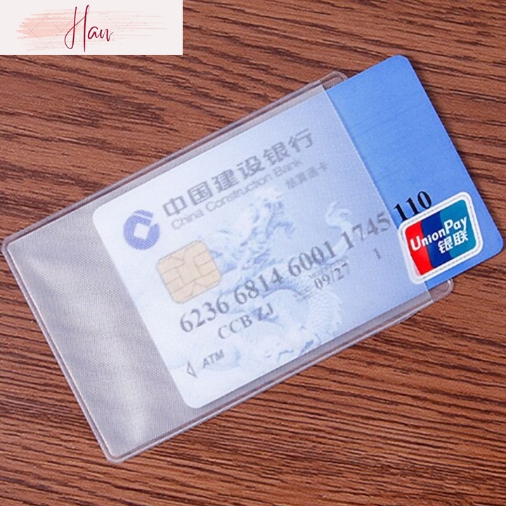 Phukienhanhan Combo Set 3 Túi Bọc CCCD Thẻ ATM Thẻ Sinh Viên Mặt Trên Trong Suốt Mặt Dưới Cán Mờ Chất Liệu Nhựa PVC Dẻo Chống Trầy Xước