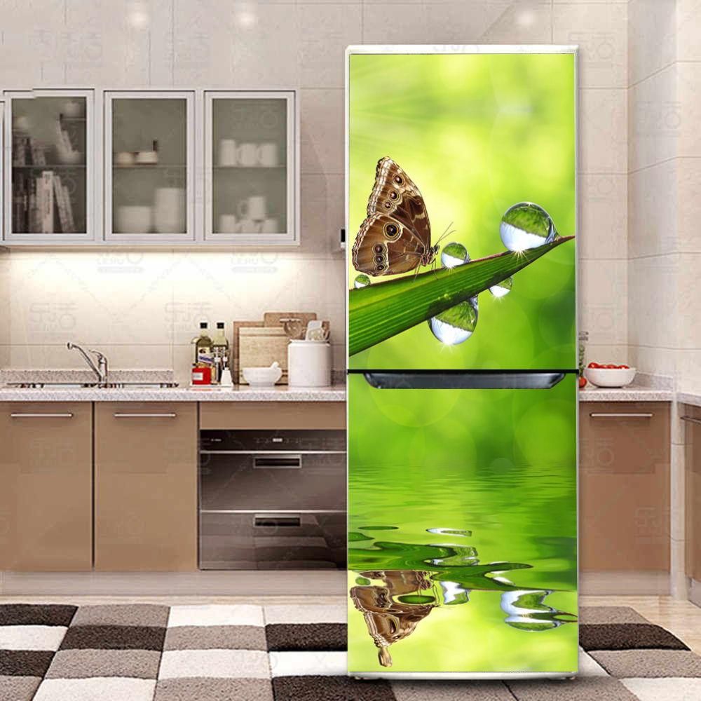 [HCM]Decal dán trang trí tủ lạnh Con Bướm