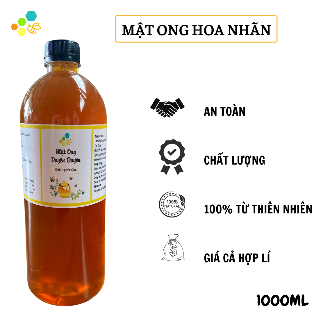 Mật ong Nhãn nguyên chất 1 Lít