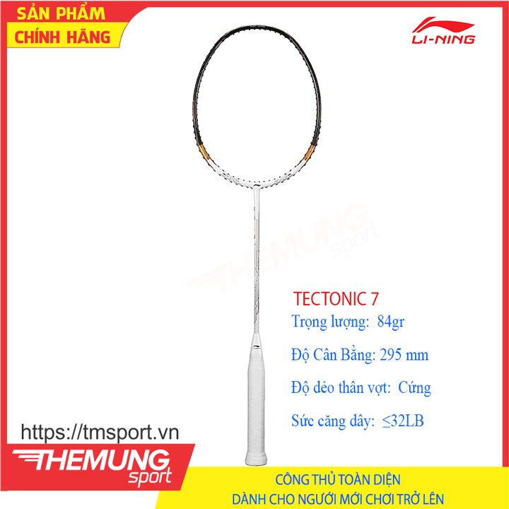 Vợt Cầu Lông LiNing Tectonic 7 Trắng